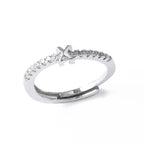 Verstelbare ring voor dames met initiaal - letter 