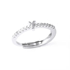 Verstelbare ring voor dames met initiaal - letter 