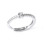 Verstelbare ring voor dames met initiaal - letter 