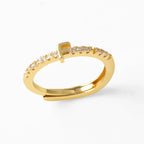 Verstelbare ring voor dames met initiaal - letter 