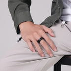 Bague Anneau Anti-Stress Tournant Oeil noir