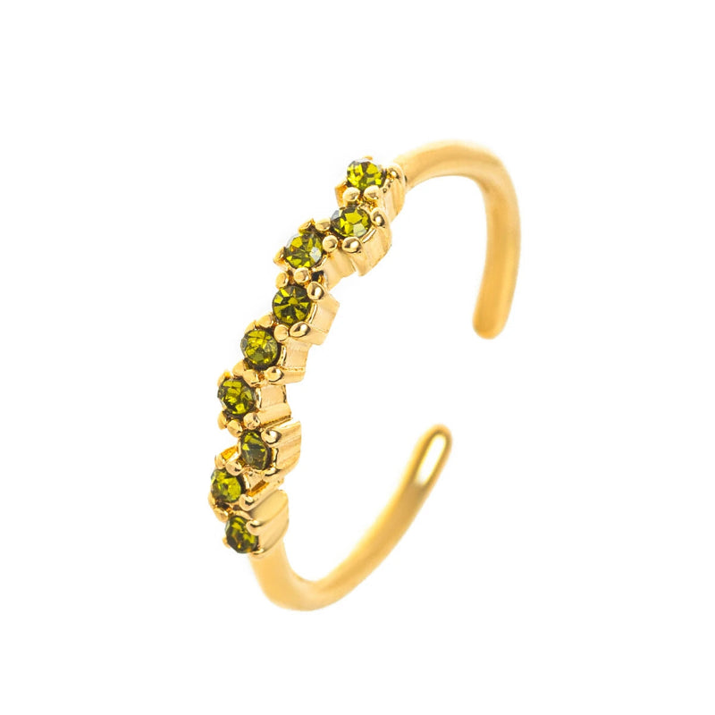 Bague Anneau avec Zircon Pierre de Naissance