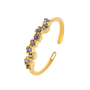 Bague Anneau avec Zircon Pierre de Naissance