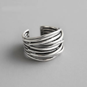 Bague Anneau de Femme Style Ethnique argent