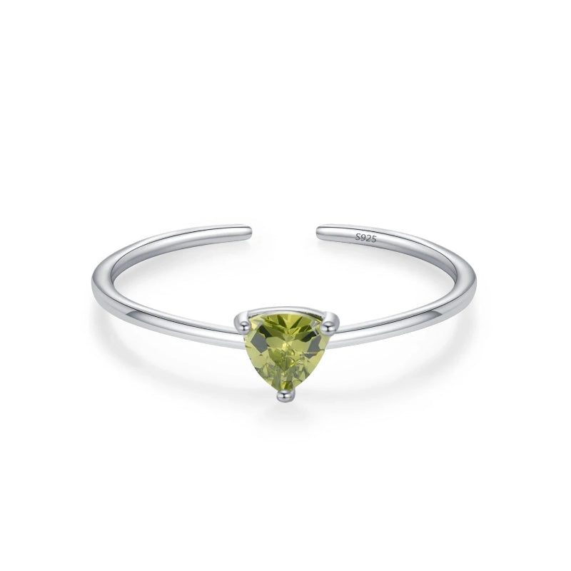 Bague Anneau en Zircon Coloré Pierre de Naissance