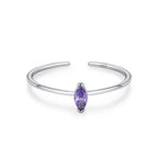 Bague Anneau en Zircon Coloré Pierre de Naissance