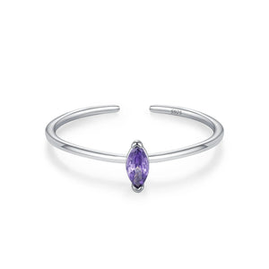 Bague Anneau en Zircon Coloré Pierre de Naissance