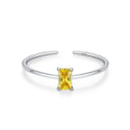Bague Anneau en Zircon Coloré Pierre de Naissance