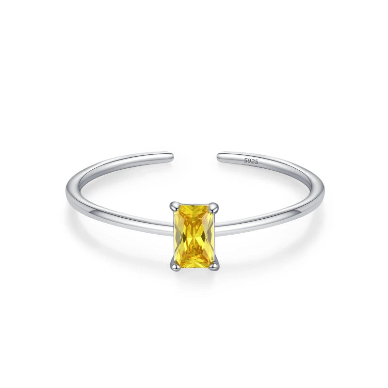 Bague Anneau en Zircon Coloré Pierre de Naissance