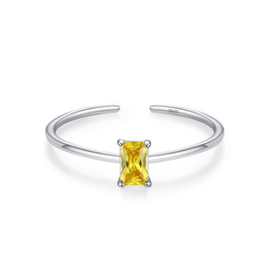 Bague Anneau en Zircon Coloré Pierre de Naissance