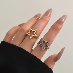 Bague Anneau Etoile pour Femme or