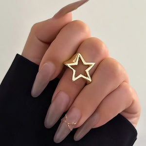 Bague Anneau Etoile pour Femme or