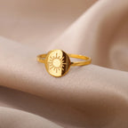 Bague Anneau Soleil Femme or