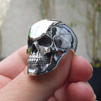 Bague Anneau Tête de Mort Gothique