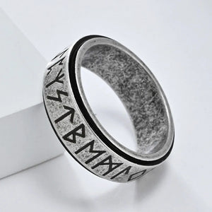 Bague Anneau Viking Homme Anti-Stress Tournant gris