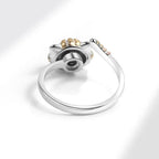Bague anti-stress chat mignon avec tête rotative