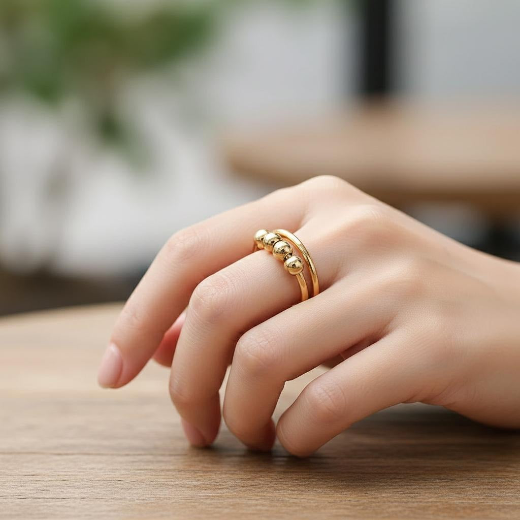 Anti-Stress Ring Roterende Parels 