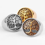 Bague Arbre de Vie pour Homme or et argent