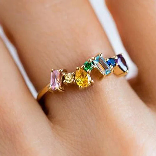 Regenboogring voor dames