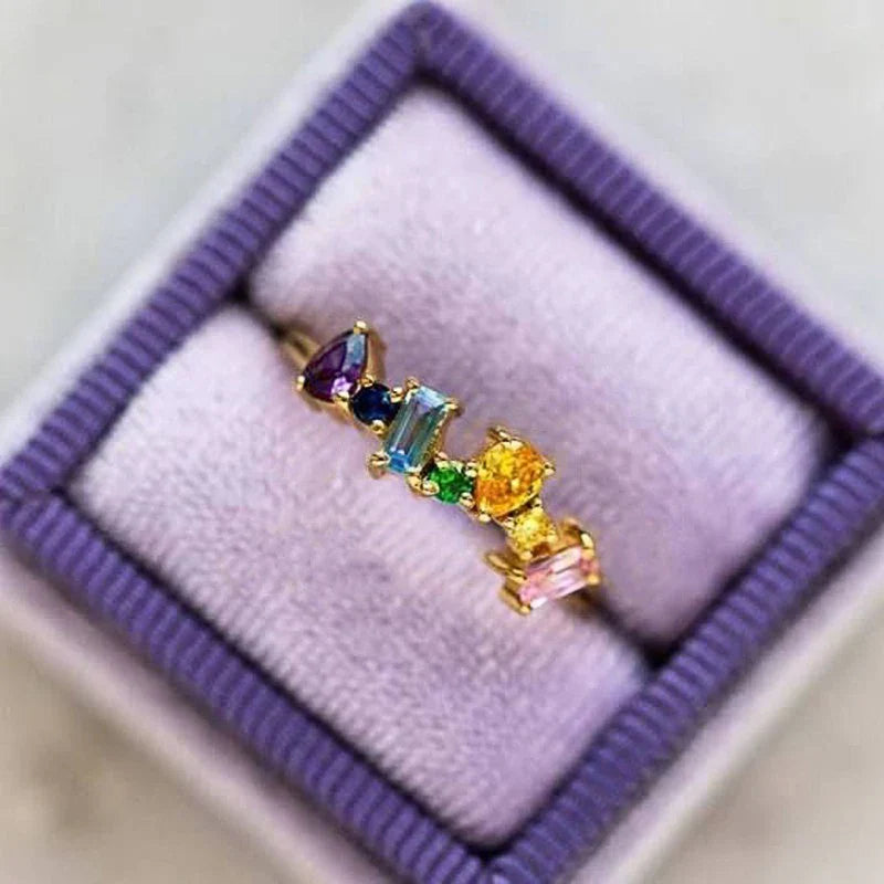 Regenboogring voor dames