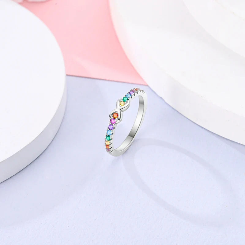 Regenboog ring oneindigheidssymbool
