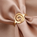 Ring met spiraaldesign voor dames, rond, goud