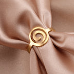 Ring met spiraaldesign voor dames, rond, goud