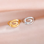Ring met spiraaldesign voor dames, goud