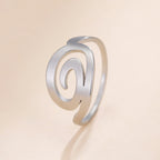Ring met spiraaldesign voor dames, zilver