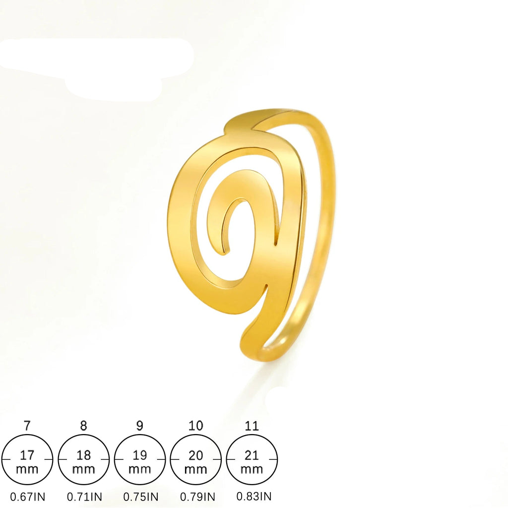 Ring met spiraaldesign voor dames, goud