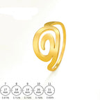 Ring met spiraaldesign voor dames, goud