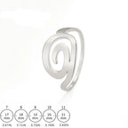 Ring met spiraaldesign voor dames, zilver