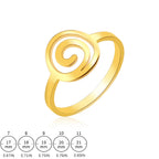 Ring met spiraaldesign voor dames, rond, goud