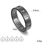 Ring met opengewerkte zwarte kruis