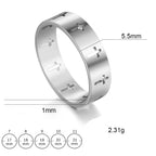 Ring met opengewerkte zilveren kruis