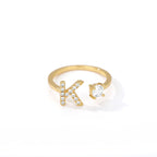 Gepersonaliseerde ring met initiaal k
