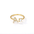 Gepersonaliseerde ring met initiaal a