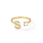 Gepersonaliseerde ring met initiaal s