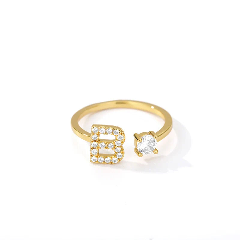Gepersonaliseerde ring met initiaal b