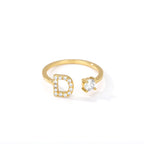 Gepersonaliseerde ring met initiaal d