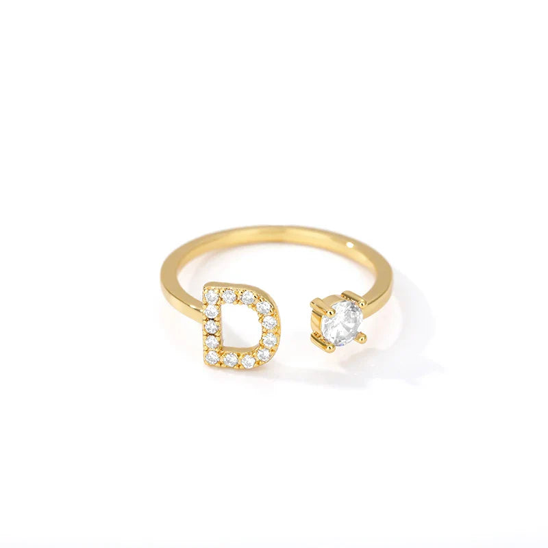 Gepersonaliseerde ring met initiaal d