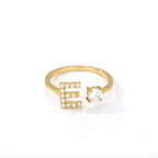 Gepersonaliseerde ring met initiaal e
