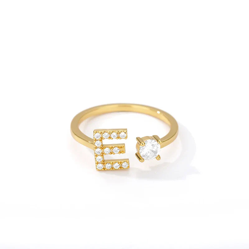 Gepersonaliseerde ring met initiaal e