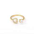 Gepersonaliseerde ring met initiaal g