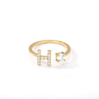 Gepersonaliseerde ring met initiaal h