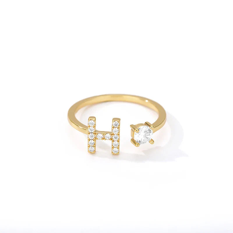 Gepersonaliseerde ring met initiaal h