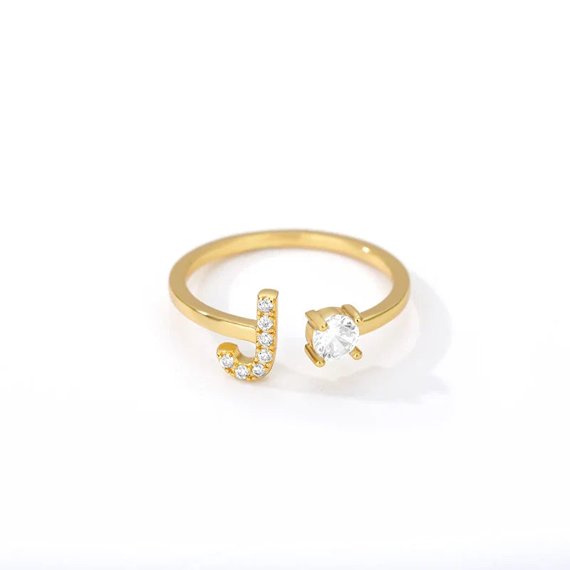 Gepersonaliseerde ring met initiaal j
