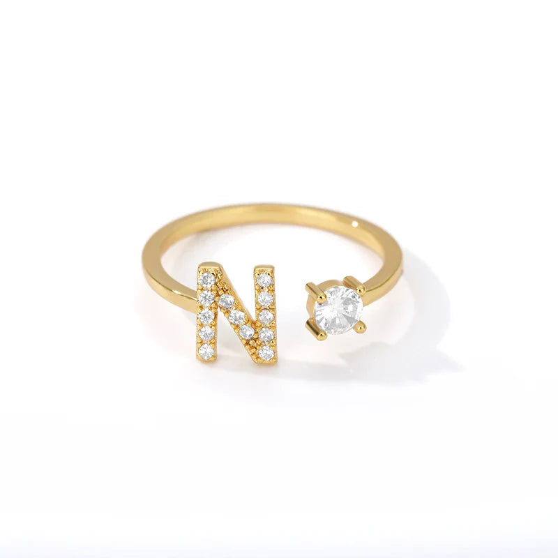 Gepersonaliseerde ring met initiaal n