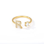 Gepersonaliseerde ring met initiaal r