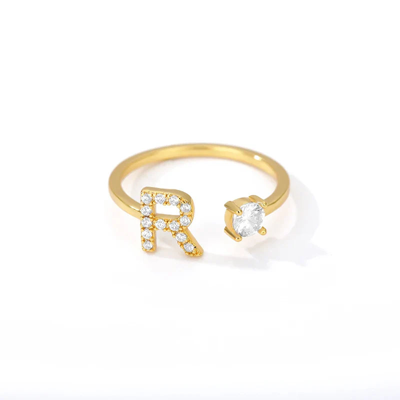 Gepersonaliseerde ring met initiaal r